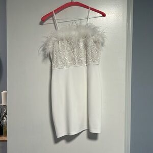 Anabelle Feather Corset Dress